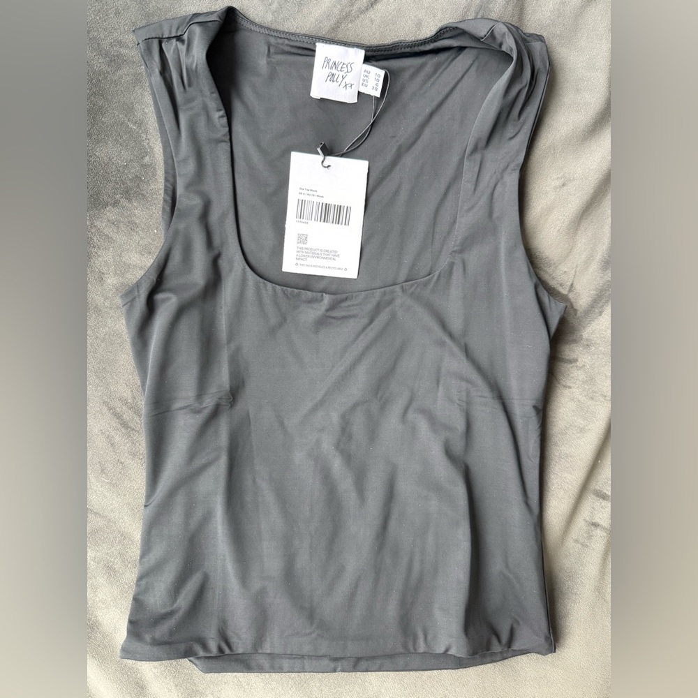 Princess Polly Zoe Top Black US 6